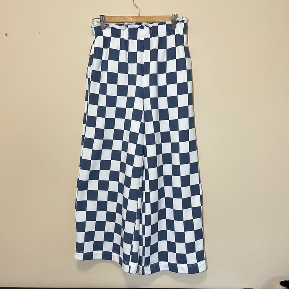 Grayson Threads Checkered Cropped Wide Leg Sweatpants - Picture 2 of 11